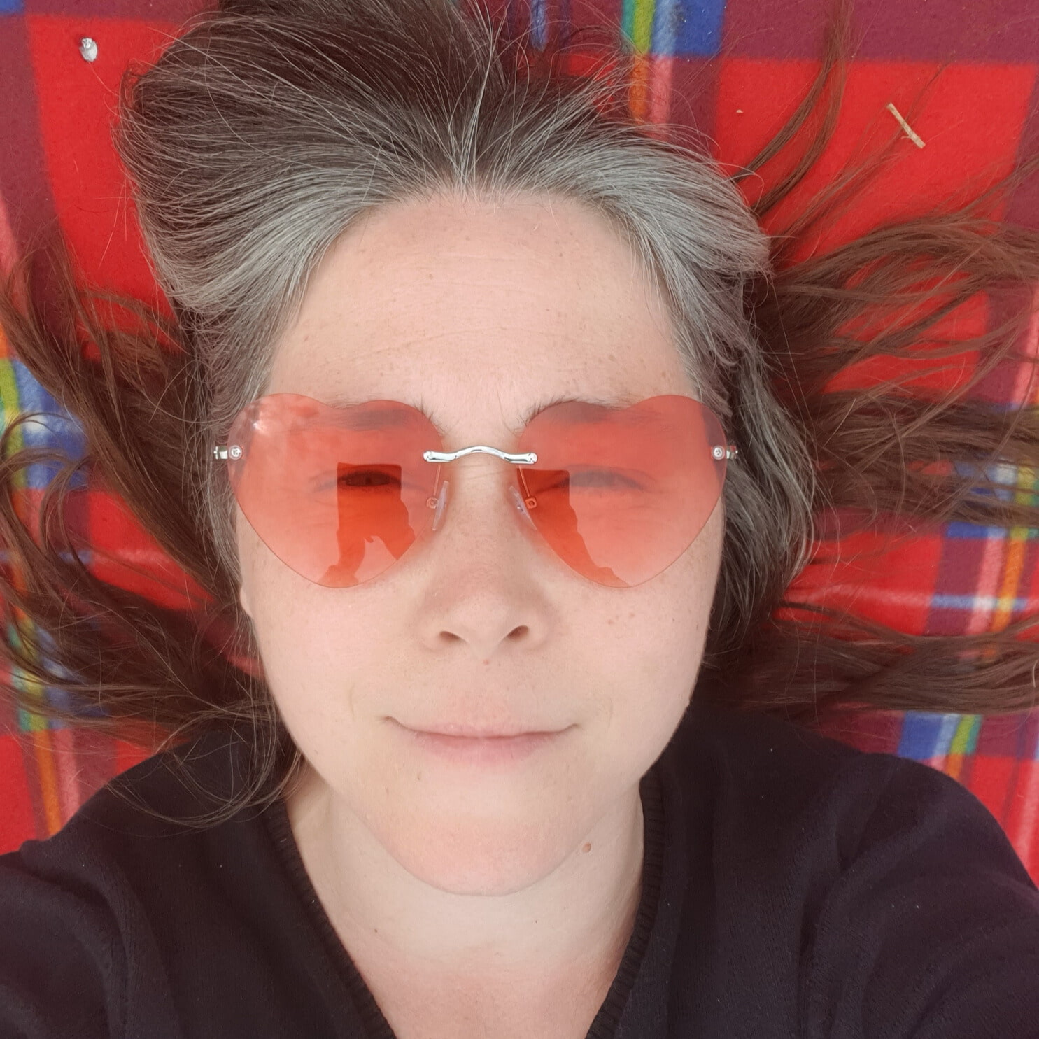 Elke Raab sieht rosarot Selfie von Elke Raab